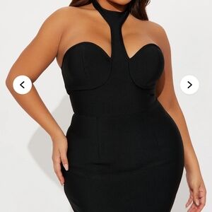 Fashion Nova Black Strapless Dress